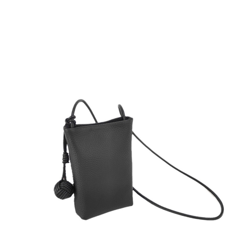 Mini Genuine Leather Phone Bag for Women togo Top Grain Leather Small Square Bag2025New Fashion Simple Versatile Crossbody Bag