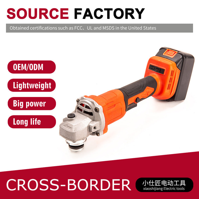 Brushless Angle Grinder High Power Polisher Cordless Rechargeable Cutting Grinding Household Lithium Battery Angle Grinder