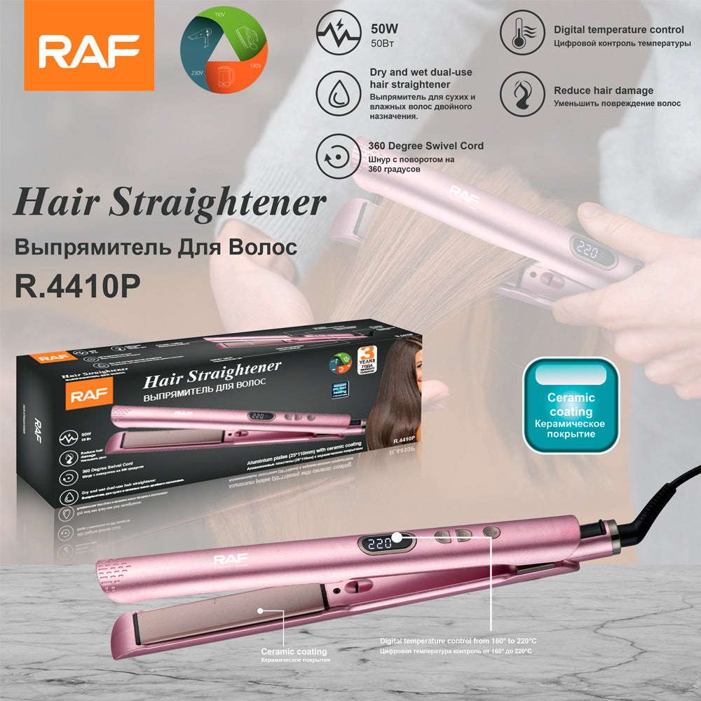 RAF EU Standard Hair Straightener Negative Ion Hair Straightener Root Straightening Iron Hair Straightening Curling Iron Home Use Volumizing