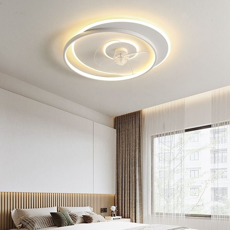 Bedroom Fan Light Electric Fan Intelligent Integrated Ceiling Fan Light Master Bedroom Room Modern Simple Full Spectrum Eye Protection