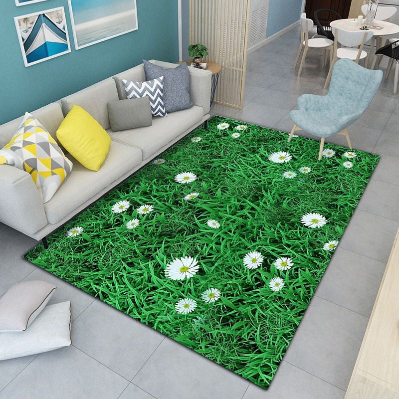 Living Room Carpet Stain-Resistant Easy to Clean Sofa Coffee Table Rug Home Insulation Silent Simple Style Non-Slip Crystal Velvet Carpet
