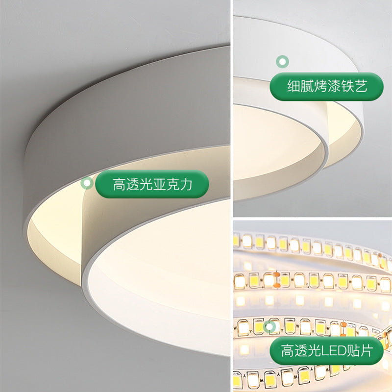 Full Spectrum for Study Room LED Eye Protection Ceiling Lamp Italian Minimalist Ceiling Lamp Modern Atmosphere High-end Master Bedroom Children
