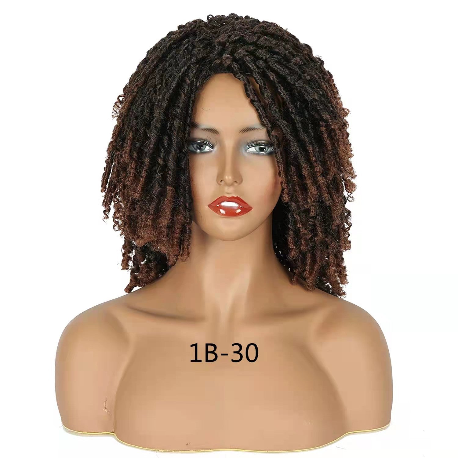6Synthetic Hair Wig Cap African Dreadlock Tube Gradient Head Cover Dreadlock wig