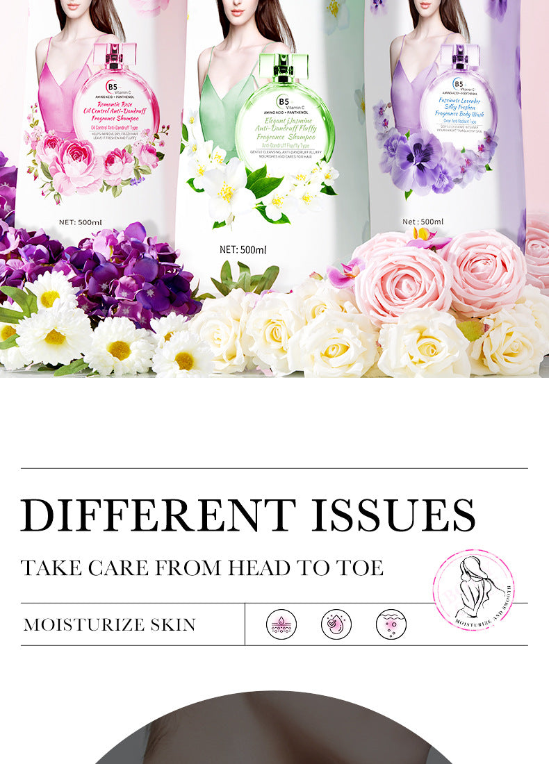 Bathing Set SADOER Rose Fragrance Shampoo Lavender Shower Gel Cross-Border Wholesale