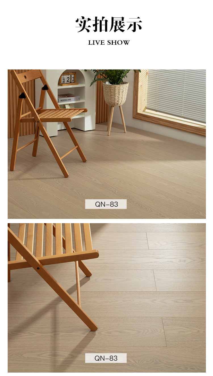 Source Factory European White Oak Pure Three-Layer Solid Wood Flooring for Underfloor Heating Modern Style Villa Home Use ENF Environmental Protection