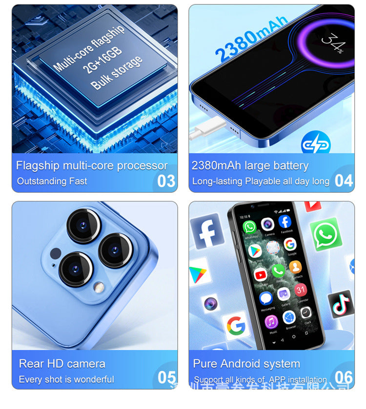 Popular XS15pro Specially designed for smartphones 4inch dual sim mini smartphone android4G Small phone