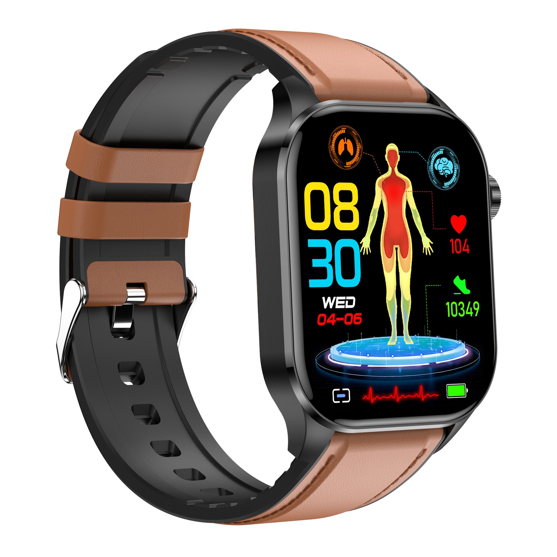 et580Smart Watch HD Screen ECG Electrocardiogram SOS Blood Pressure Smart Watch Health Smart Watch
