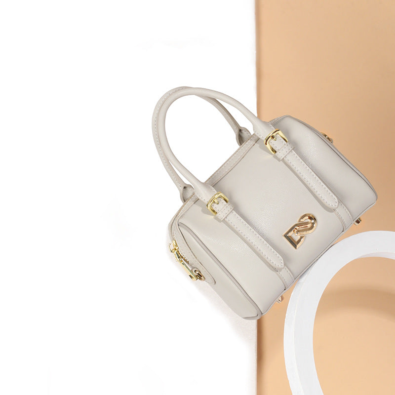 New Trendy Fashion Pillow Bag Women's Mini Boston Shoulder Crossbody Handbag Large Round Bucket Bag