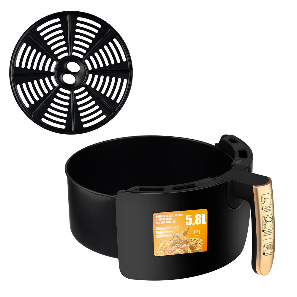 RAF European style air fryer for home use with large capacity Multifunctional Smart French Fries Fully Automatic Fryer 5.8L