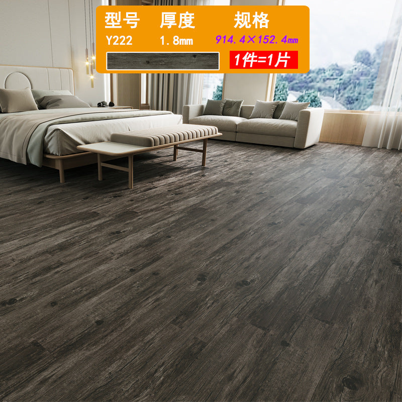 PVC Plastic Floor Stickers Self-Adhesive Wood Grain Cement Floor Stickers Special for Bedroom Waterproof Non-Slip Floor Renovation Chinese Style