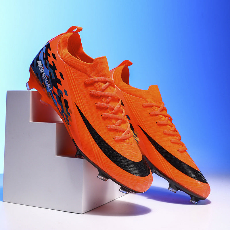 New Large Size Long Spike Football Shoes Low Top Youth Competition Training Student Football Sports Shoes