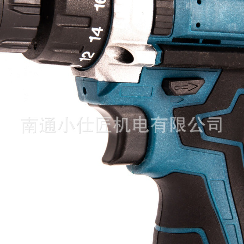 Cross-Border Foreign Trade Rechargeable Lithium Drill Household Portable Multi-Function Two-Speed Pistol Drill Electric Screwdriver Wholesale