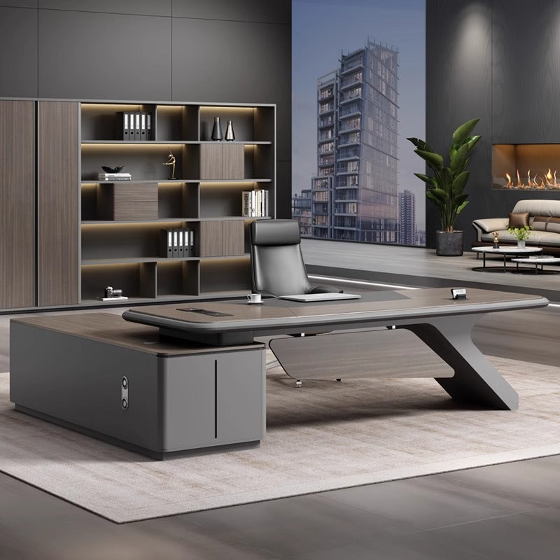 Painted Office Desk Executive Desk President Leader Chairman Boss Desk Office Manager Desk Office Desk and Chair Set