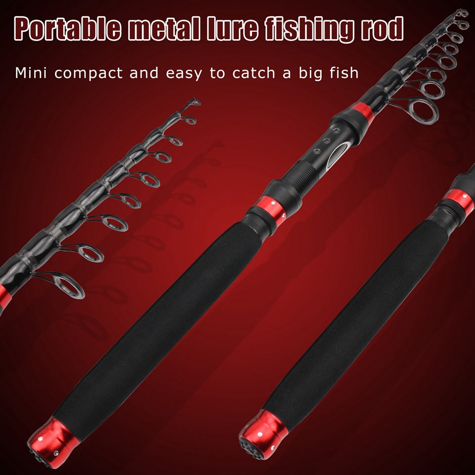 Ultra Short Ultra Light Retractable Lure Rod Small Sea Rod Rock Fishing Boat Fishing Rod Extended Handle European and American Fishing Gear