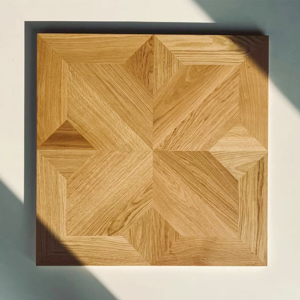 ENF&B1 Certified Luxury Versailles Palace Style Solid Wood Engineered Manchurian Ash Art Parquet Flooring Outdoor Park Use