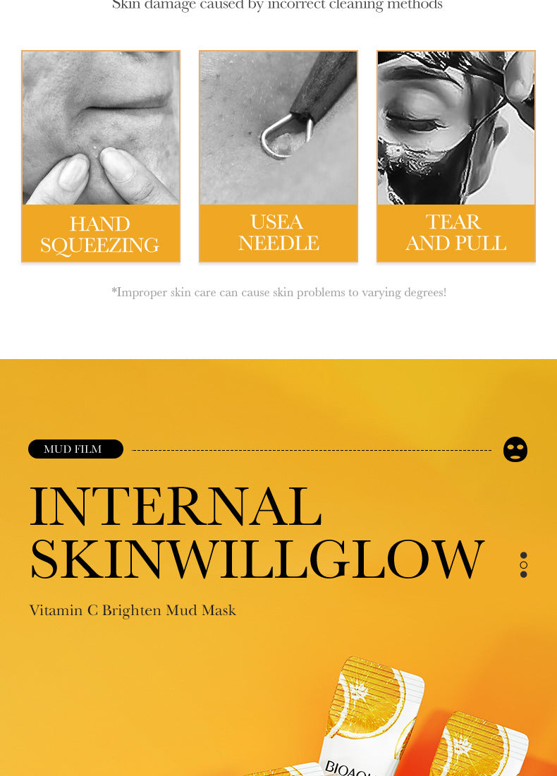 Cleansing Mask BIOAOUA Cucumber Pore Cleansing Smear-On Portable Mud Mask  Foreign Trade Wholesale