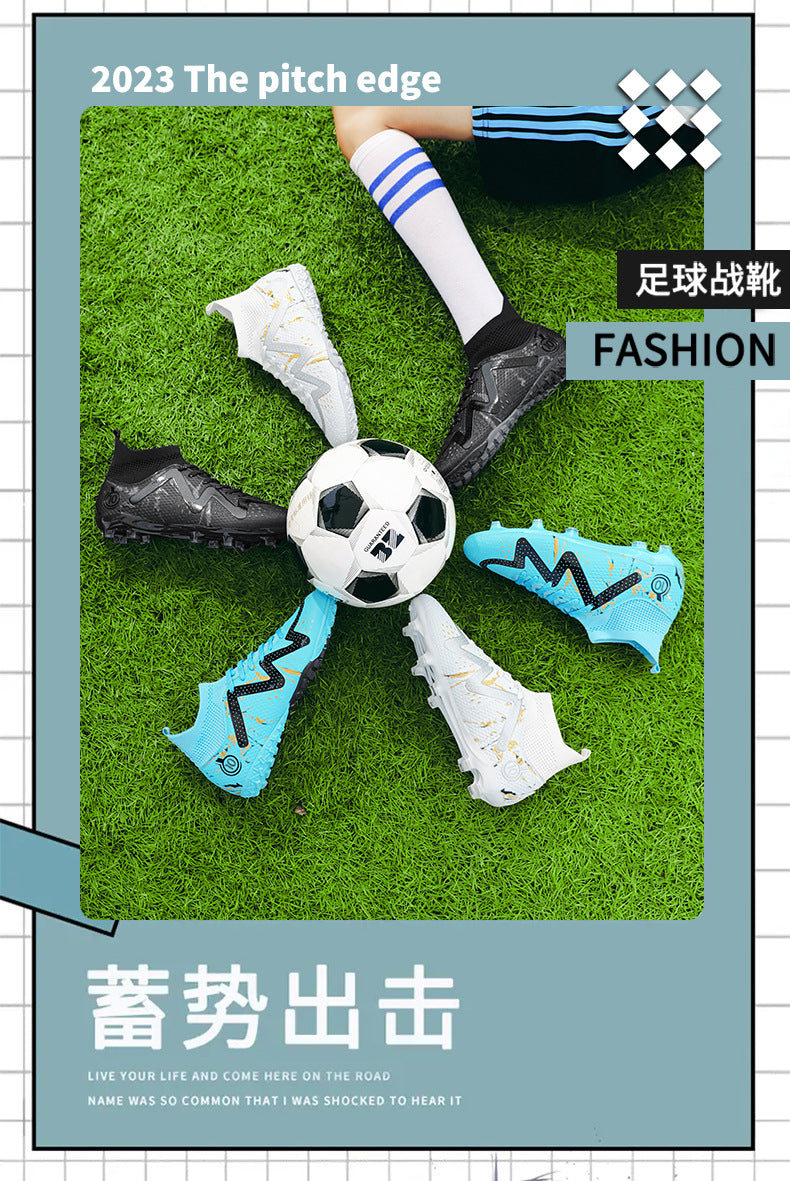 Men's and Children's Soccer Shoes TF Shattered Spike Shoes Adult Primary and Secondary School Students Training Shoes Women's Football Shoes Wholesale