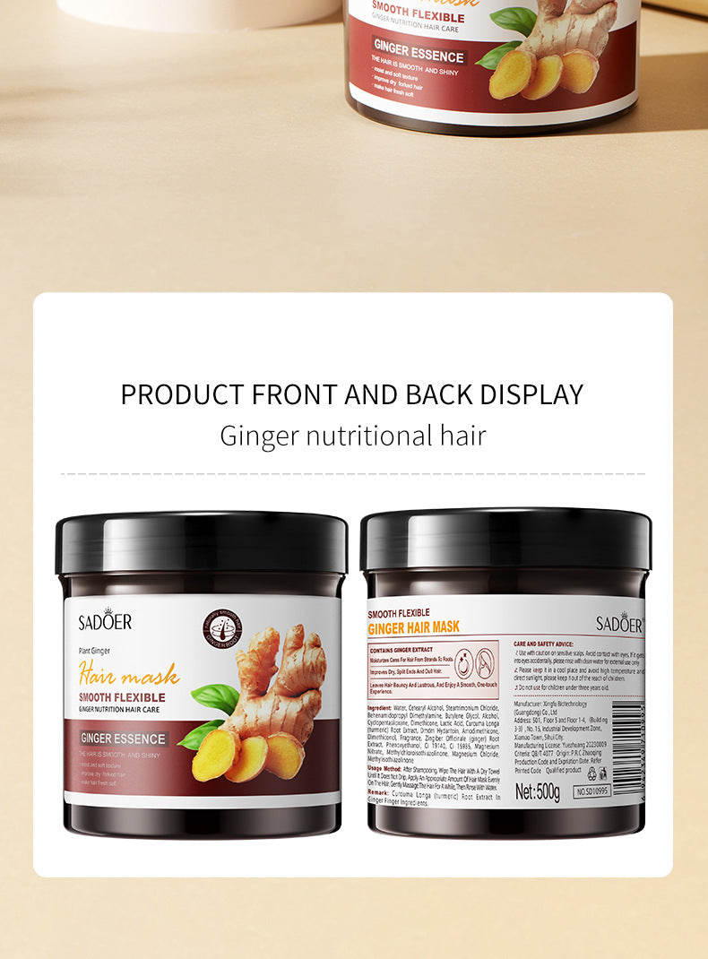 Full English Ginger Hair Mask500g SADOER Moisturizing and Smooth Hair Care  Foreign Trade Live Wholesale