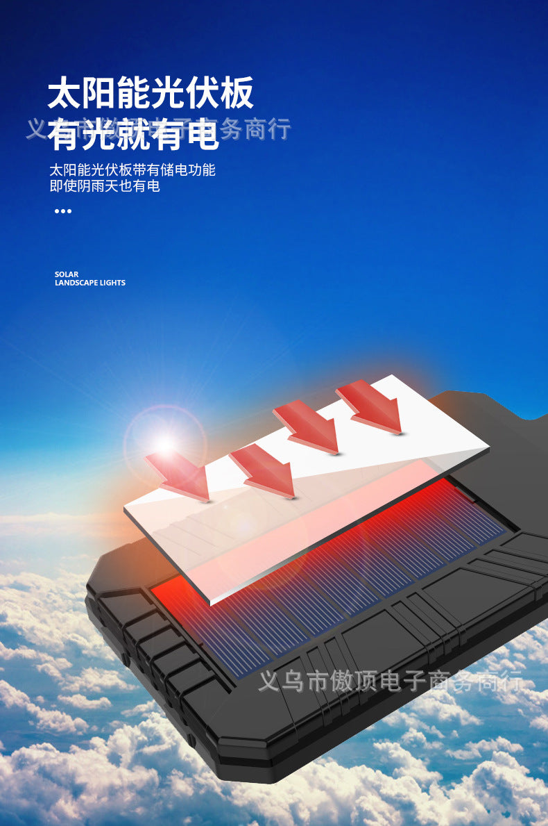 New Solar Light Human Body Sensing Street Light Outdoor Garden Light with Remote Control Garden Light LED Wall Lamp