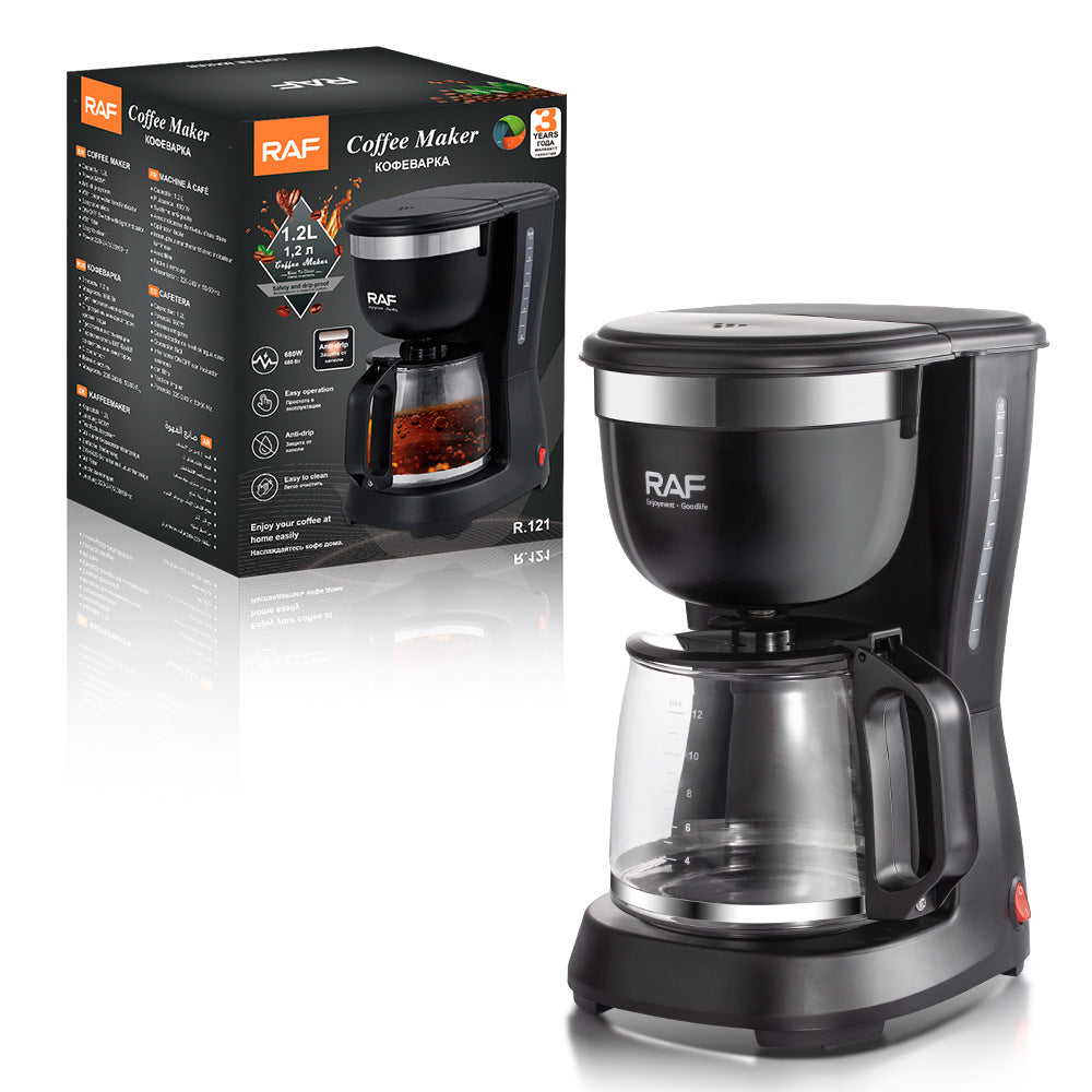 家用欧标咖啡机，全自动滴滤咖啡机，滴滤式滤网，保温美式茶壶，办公室泡茶机