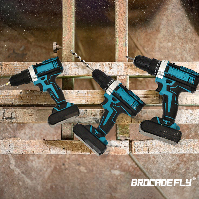 21v Multifunctional Lithium Electric Drill Set Rechargeable Hand Drill Household Impact Drill Pistol Drill Wholesale