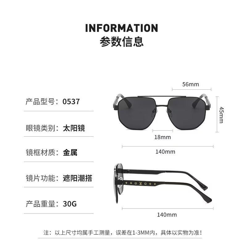 New Polarized Aluminum-Magnesium Sunglasses Large Frame Unisex Photochromic Aviator Glasses Night Vision Driving Sunglasses0537