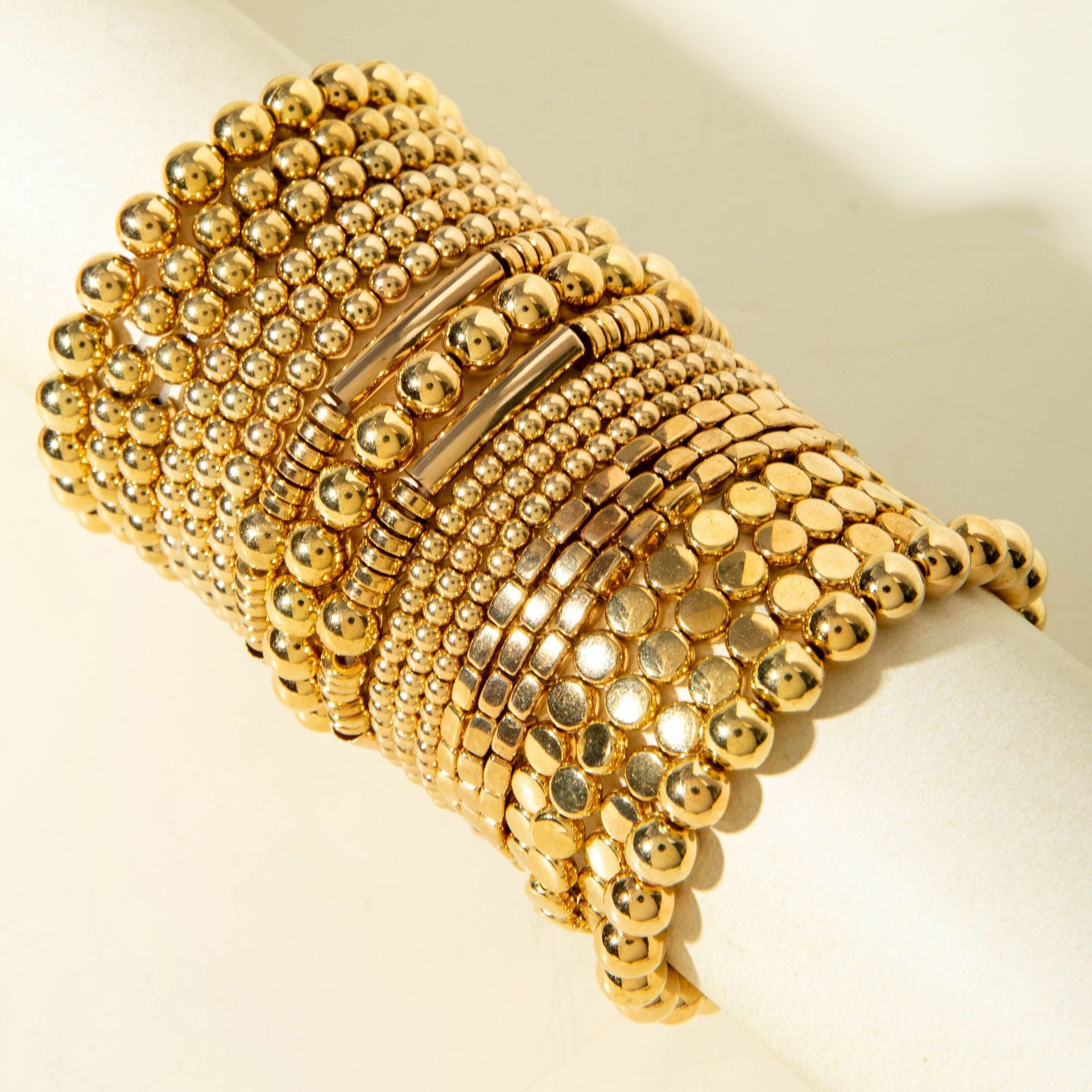 European and American Fashion Accessories Simple and Stylish CCB Beaded Bracelet Bohemian Multi-layer Stacked Bracelets Wholesale