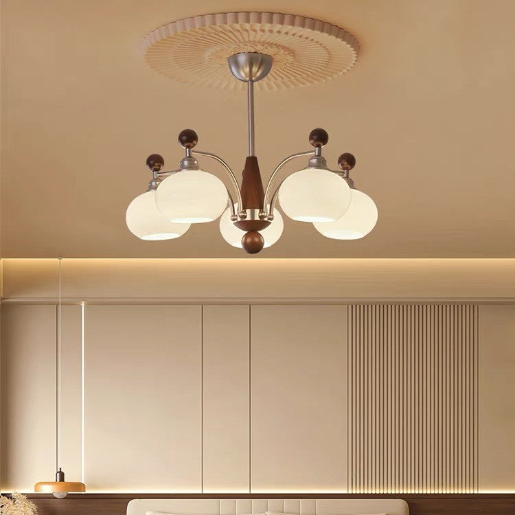 Vintage Retro Solid Wood Living Room Designer Persimmon Pendant Light Vintage French Cream Style Bedroom Living Room Dining Room Light