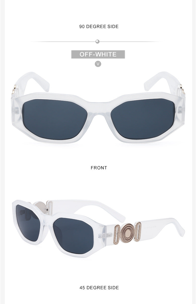 2025New Small Square Frame Sunglasses European and American Trendy Head-Shaped Polygonal Glasses Small Frame Sunglasses for Men