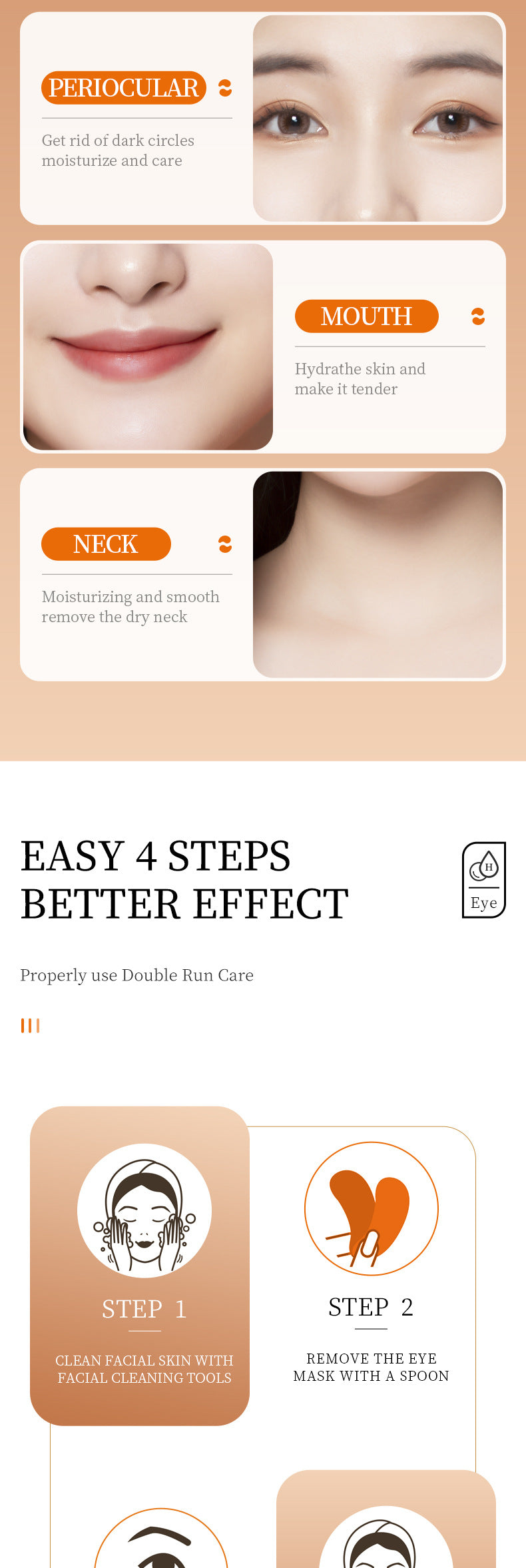 Vitamin C Eye Mask SADOER Improve Dark Circles, Eye Lines, and Eye Bags VC Moisturizing  Wholesale