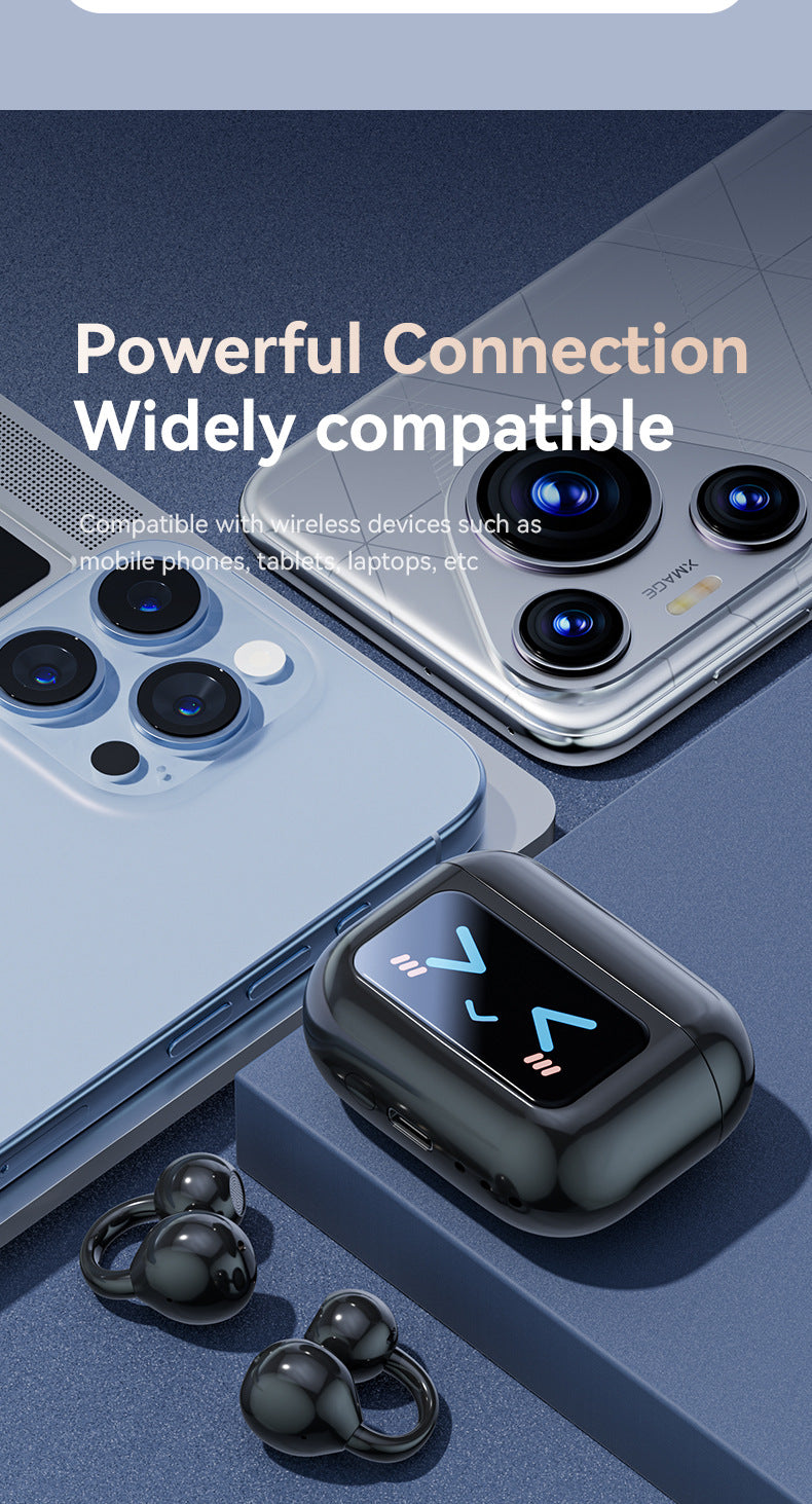 M100Hot-selling Popular Clip-on Touch Smart Color Screen High-Quality Bluetooth Earphones Wholesale from Factory Source