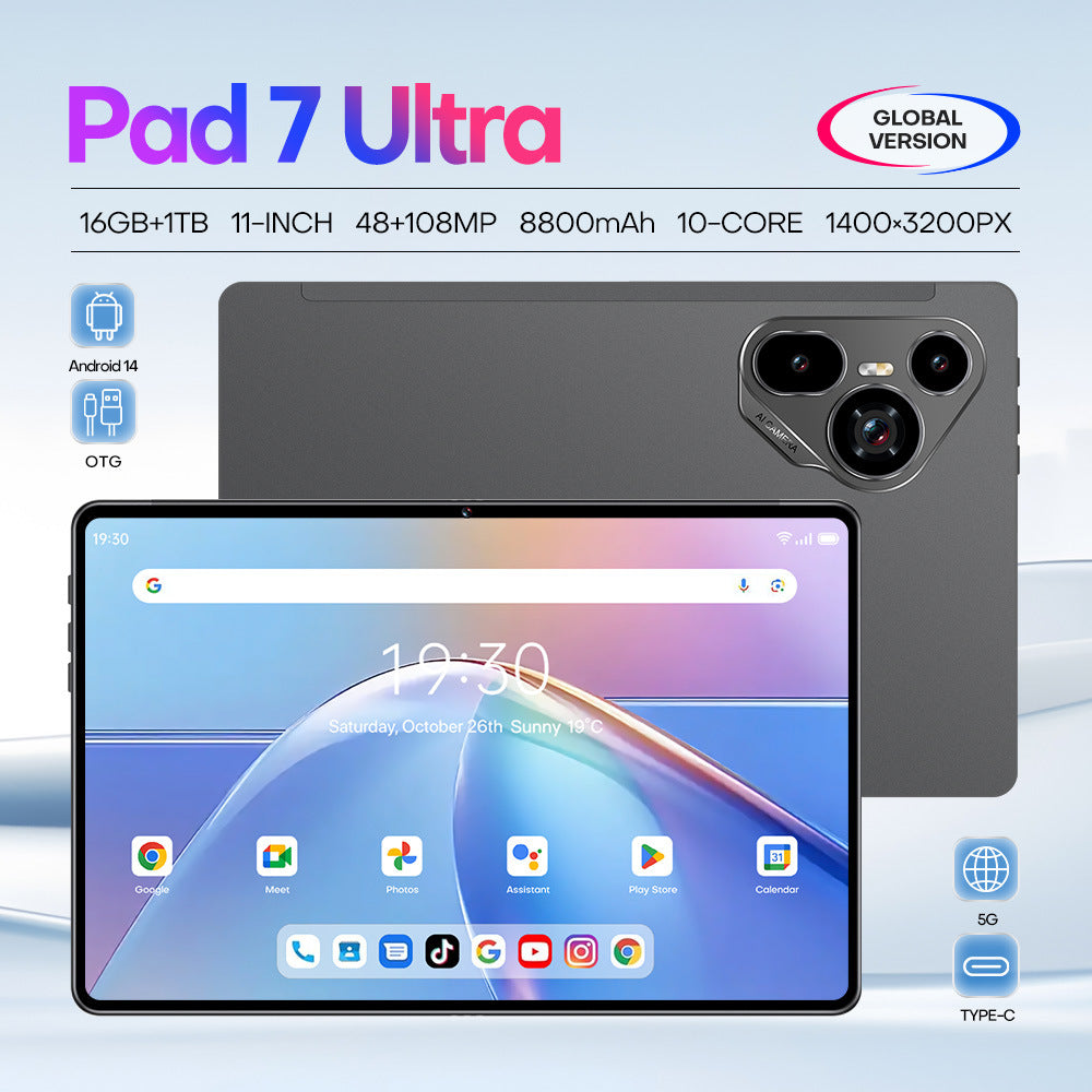 Pad 7 Ultra Android Smart Tablet PC16+1T Exclusively for Overseas E-commerce