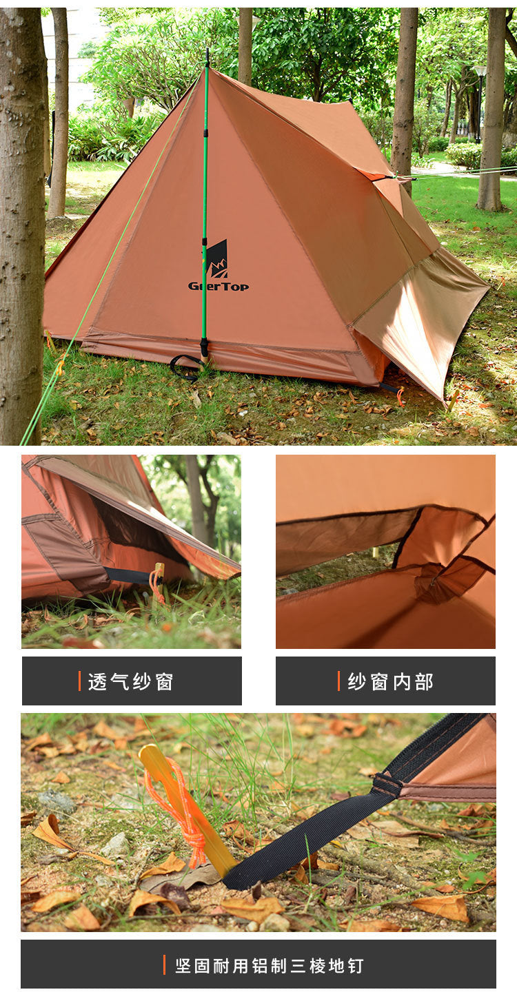 Indoor Double Shelter Ultralight Tent Canopy 2-in-1 Camping Waterproof Outdoor Portable Tent