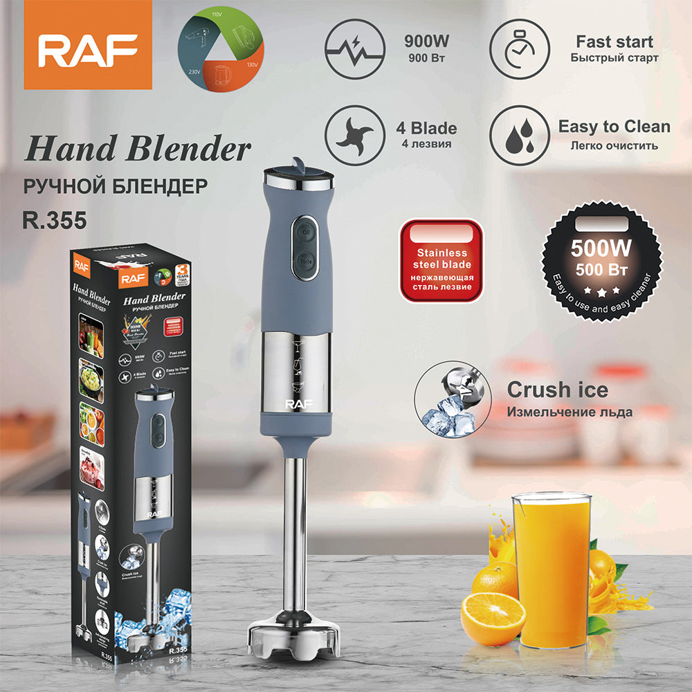RAF EU Standard Portable Household Food Blender Handheld Electric Stainless Steel Cooking Stick Mixer355