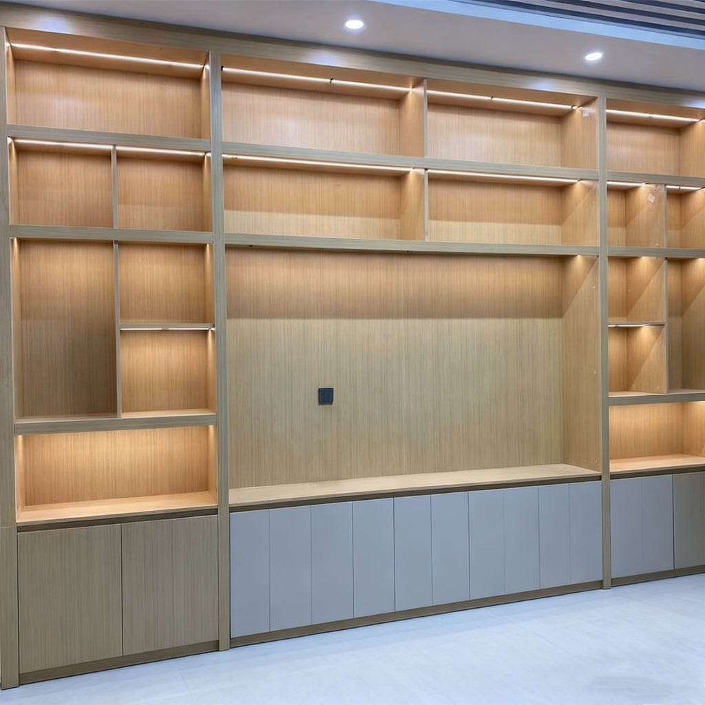 Custom Aluminum Alloy Office Side Cabinet Floor Cabinet Storage Cabinet File Cabinet Partition Display Cabinet Full Height Cabinet Entire Wall Bookcase