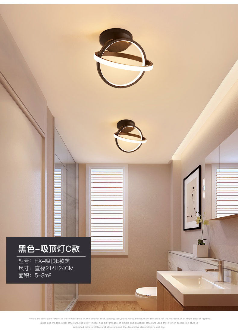 过道灯 入口走廊灯 铁艺楼梯灯 衣帽间LED吸顶灯 阳台灯 中山照明灯具