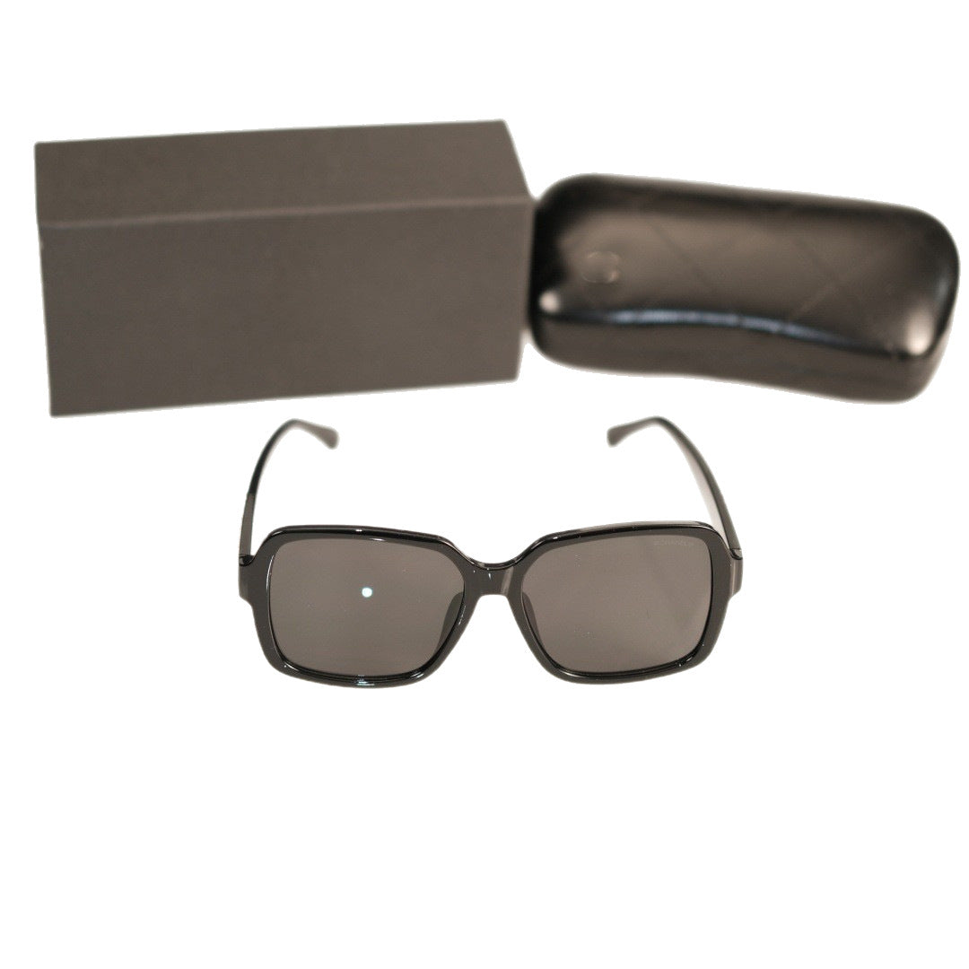 5048Internet Celebrity Style Blue Light Blocking Glasses Small Fragrance Style Large Frame Non-Prescription Glasses Personality Fashion Unisex Bare Face Glasses Frame