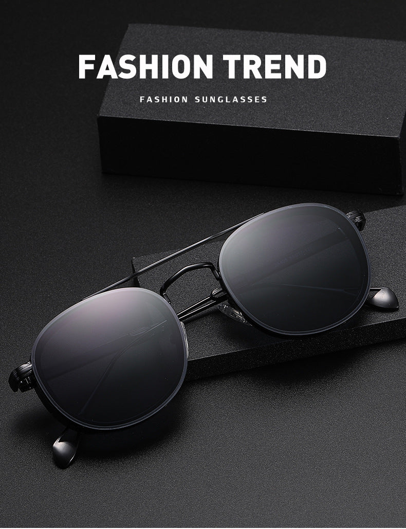 European and American Retro Oval Frame Sunglasses for Men, Side Wrap Small Frame Sunglasses for Women, Trendy Glasses Wholesale shades