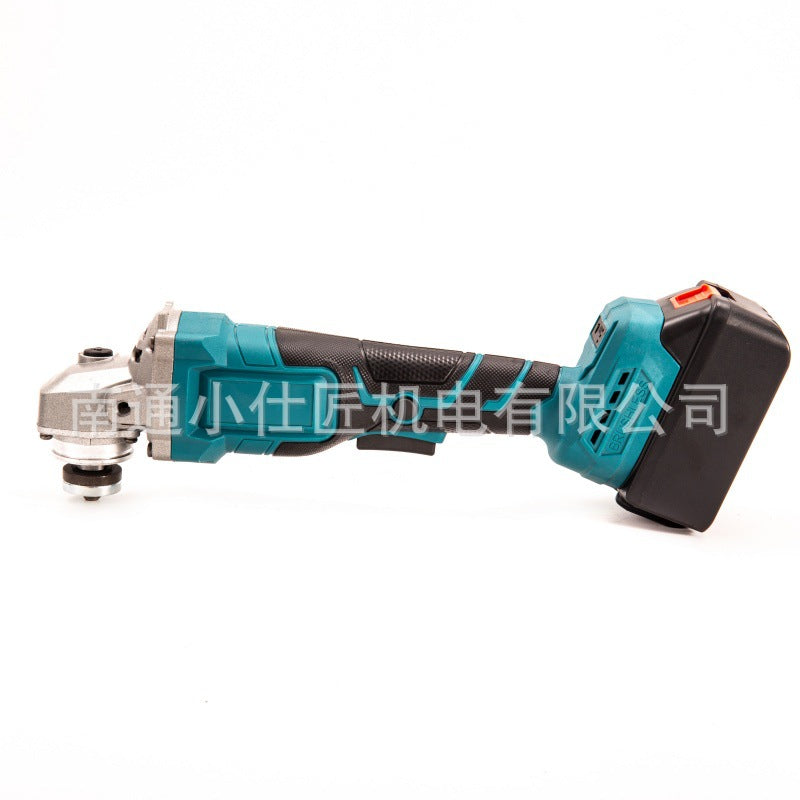 Cross-Border Lithium Battery Tool Brushless Angle Grinder High Power Industrial Grade Plastic Case One Battery One Charger Rechargeable Angle Grinder