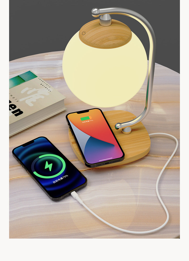 Creative Desk Lamp led Study Student Desk Lamp Wireless Charging Reading Desk Lamp Color Adjustment Moon Lamp Amazon Bestseller