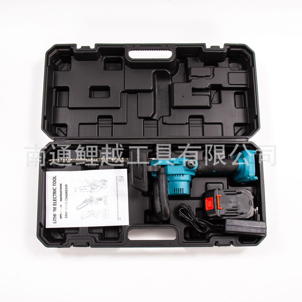 10Inch Household High-Power Electric Saw Lithium Electric Saw Outdoor Logging Single Hand Saw Electric Saw Cordless Handheld Electric Saw