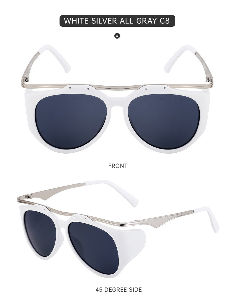 Europe and America INS Fashionable Sunglasses for Women, Irregular Cat Eye Sunglasses, Trendy Full Frame Sun Protection Glasses sunglasses