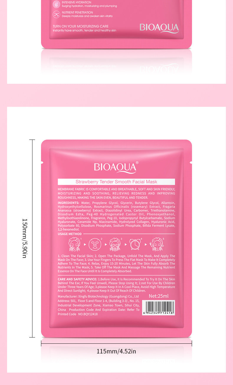 Full English Mask BIOAOUA Plant and Fruit Face Mask Sheets Hydrating and Moisturizing  Wholesale OB