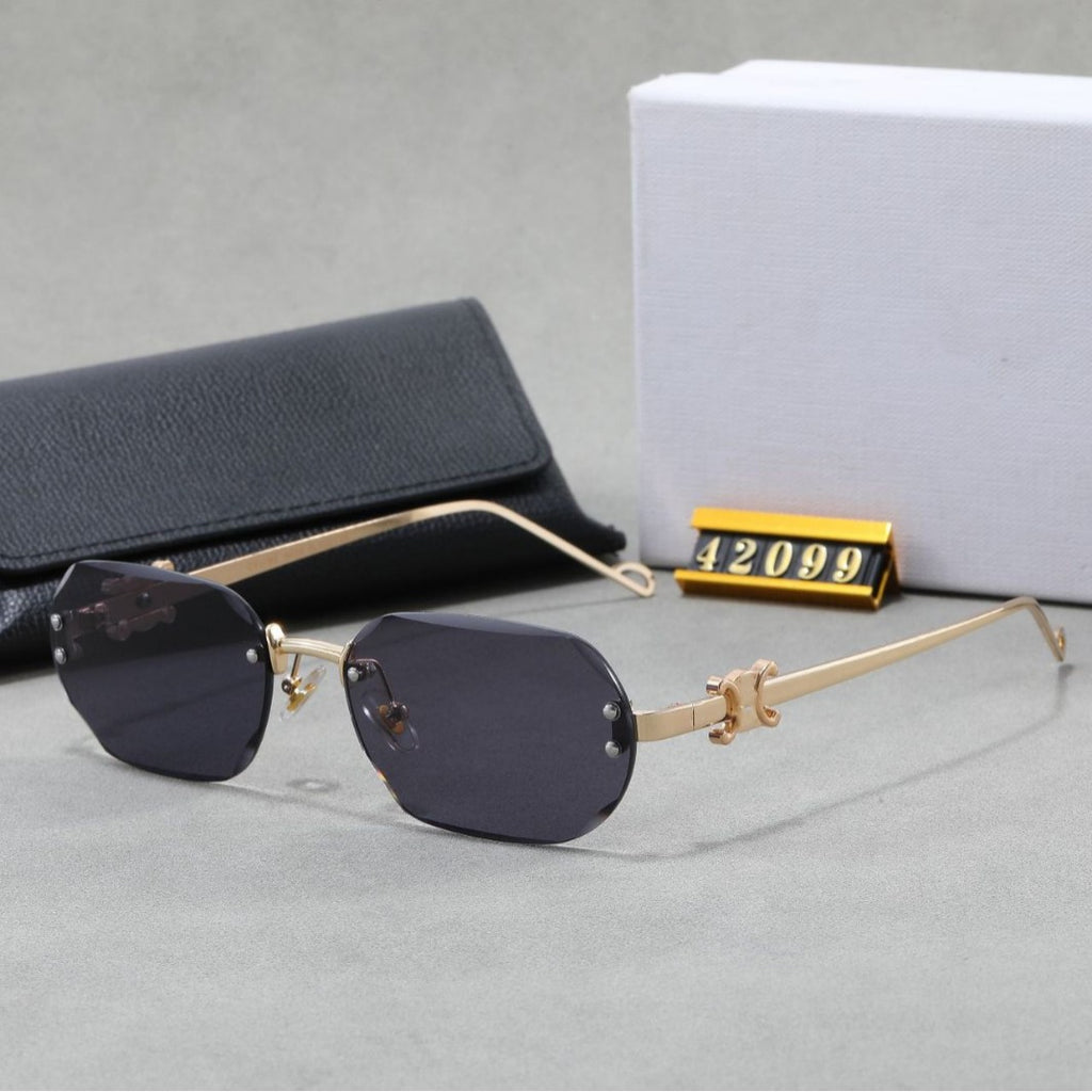 Arc de Triomphe Fashion Metal Frameless High-end Sunglasses for Women Windproof UV Protection Versatile CL42099U