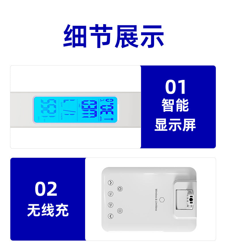 Foldable Perpetual Calendar Desk Lamp Student Dormitory Study Reading Lamp Wireless Charging Bedroom Bedside Lamp  Wholesale