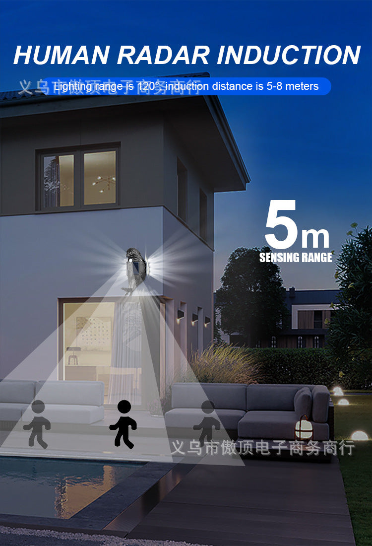 Outdoor Solar Light Owl Eagle Night Light Wall Decoration Light Human Body Sensing Garden Landscape Light Street Light