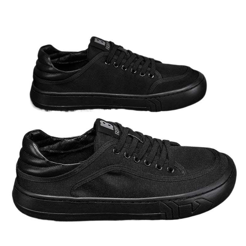 Men's Shoes2025Summer New Breathable Mesh Fashion Versatile Mesh Shoes Thick Sole Men's Trendy Casual Black Sneakers