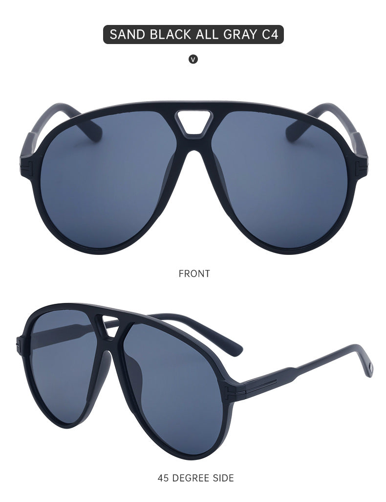 European and American Fashion Large Frame Sunglasses Sun Protection Sunglasses Men's Trendy Toad Glasses High-end Glasses sunglasses