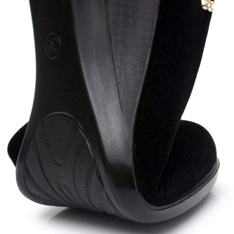 Spring and Autumn Old North Cloth Shoes Women's Shoes Single Shoes Wedge Flat Hotel Workwear High Heel Black Work Shoes Dance Shoes Women