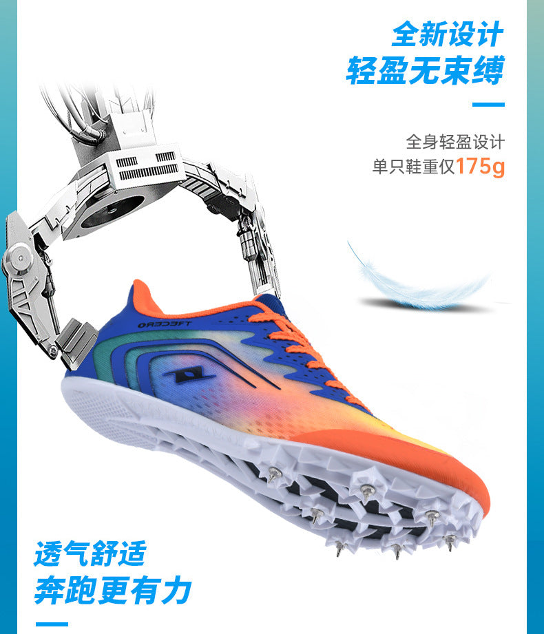 CICERO New Style Running Spikes Shoes for Teenagers Boys and Girls Students Large Spikes Professional Competition Physical Test Training Track and Field Shoes